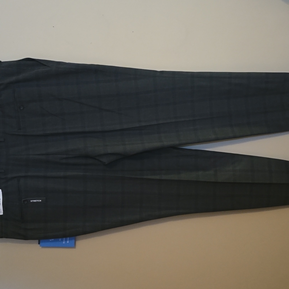 New Shaquille O'Neal Men's Size 48x32 Gray Plaid Dress Pants Trousers - Picture 4 of 9